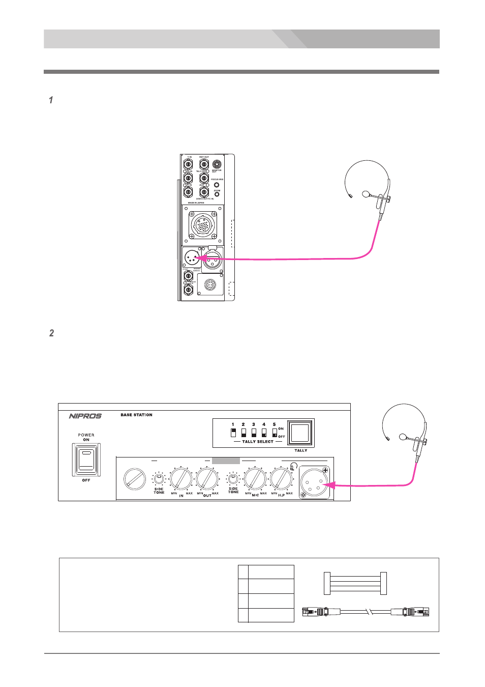 Intercom headset connection, Es-600p | Nipros ES-600P User Manual | Page 21 / 35