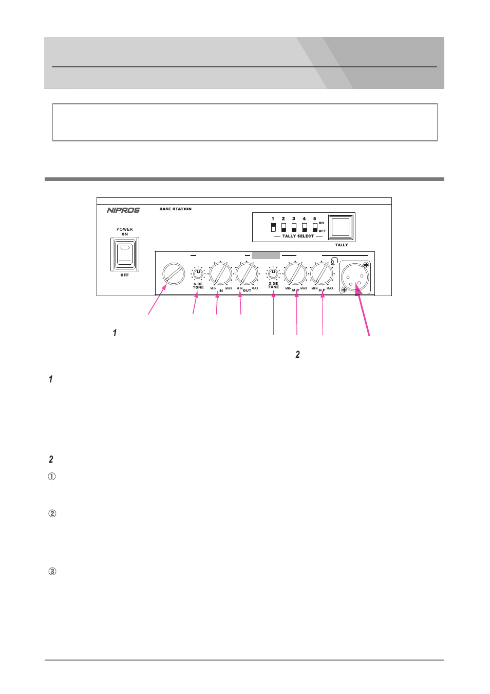 Adjustments and settings, Cable select switch setting, Intercom / headset volume adjustment | Adjustments and settings for es-600p | Nipros ES-600P User Manual | Page 27 / 35