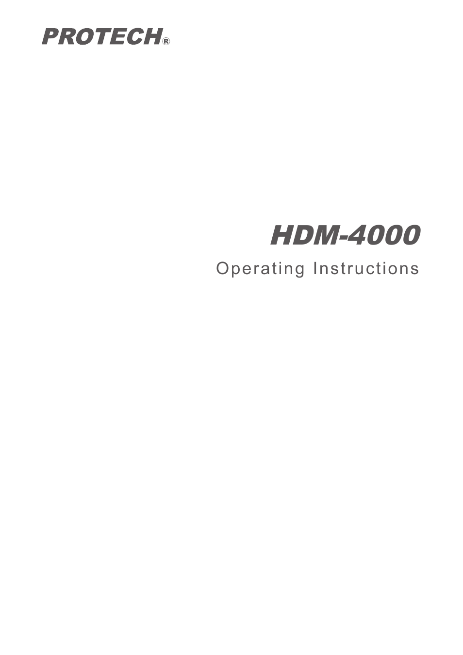 Nipros HDM-4000 User Manual | 36 pages