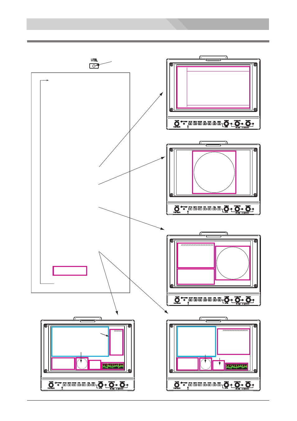 User function setting, Hd view finder hdf-700, Utility button led | 32 ユーザー設定, Vectorscope (full screen), User setting, Adjustments and settings | Nipros HDF-700 User Manual | Page 32 / 42