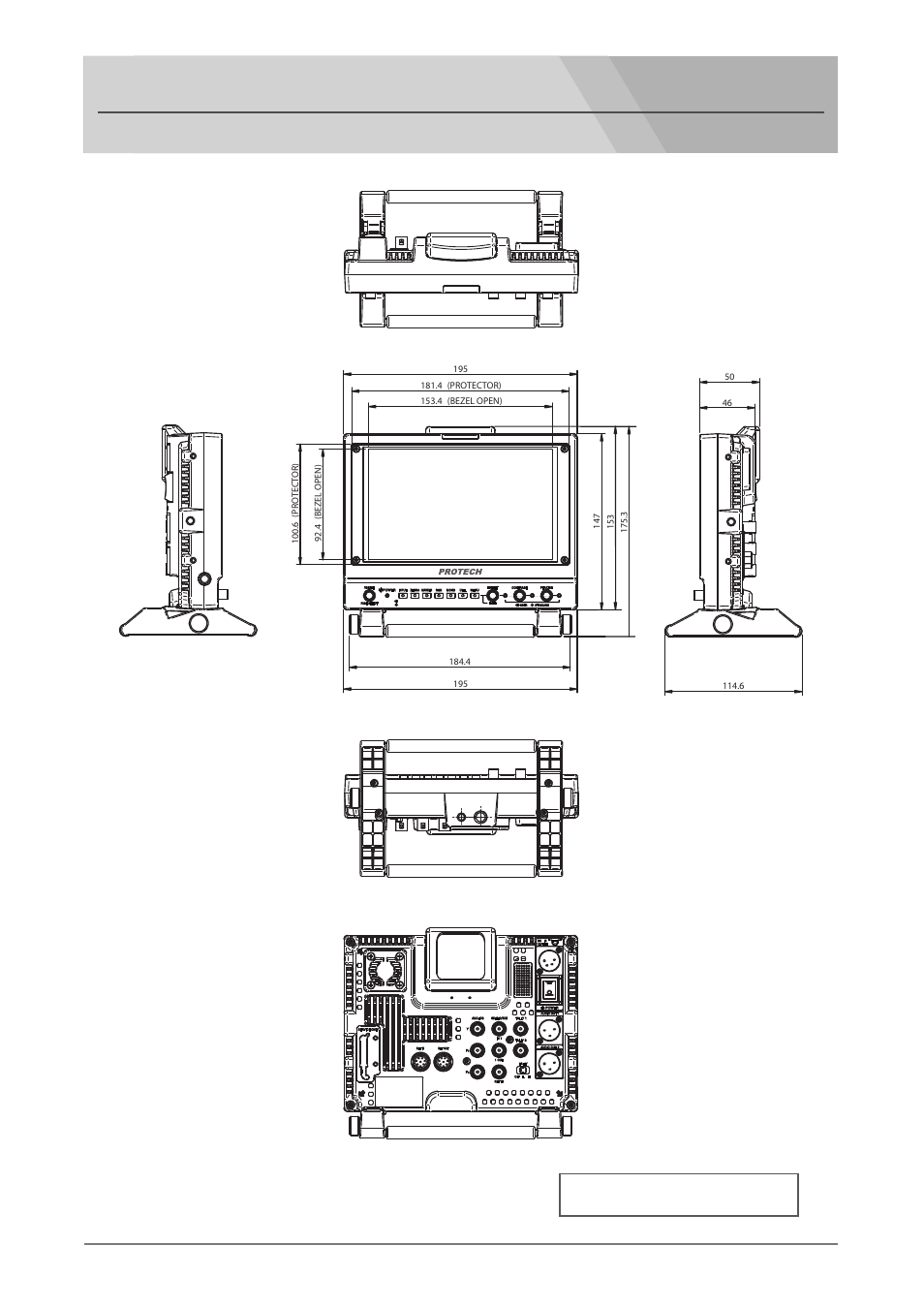 Outside view & dimensions 外形寸法図, Hd view finder hdf-700, Outside dimension (unit: mm) | Nipros HDF-700 User Manual | Page 40 / 42