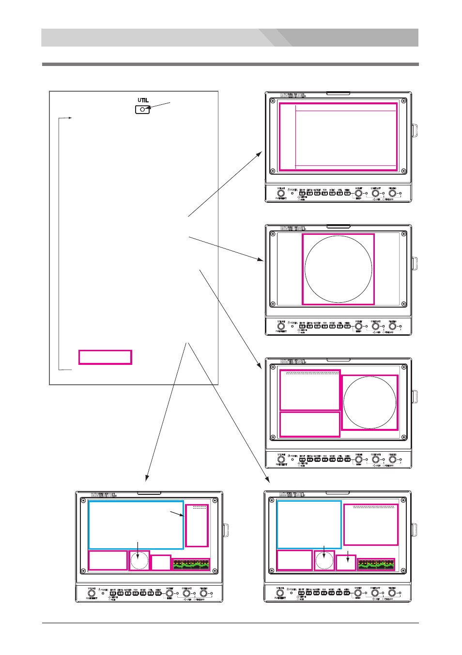 User function setting, Hd view finder hdf-700v, Utility button led | Hdf-700v 調整・設定 ユーザー設定, User setting ユーザー設定, Page 32) | Nipros HDF-700V User Manual | Page 31 / 41