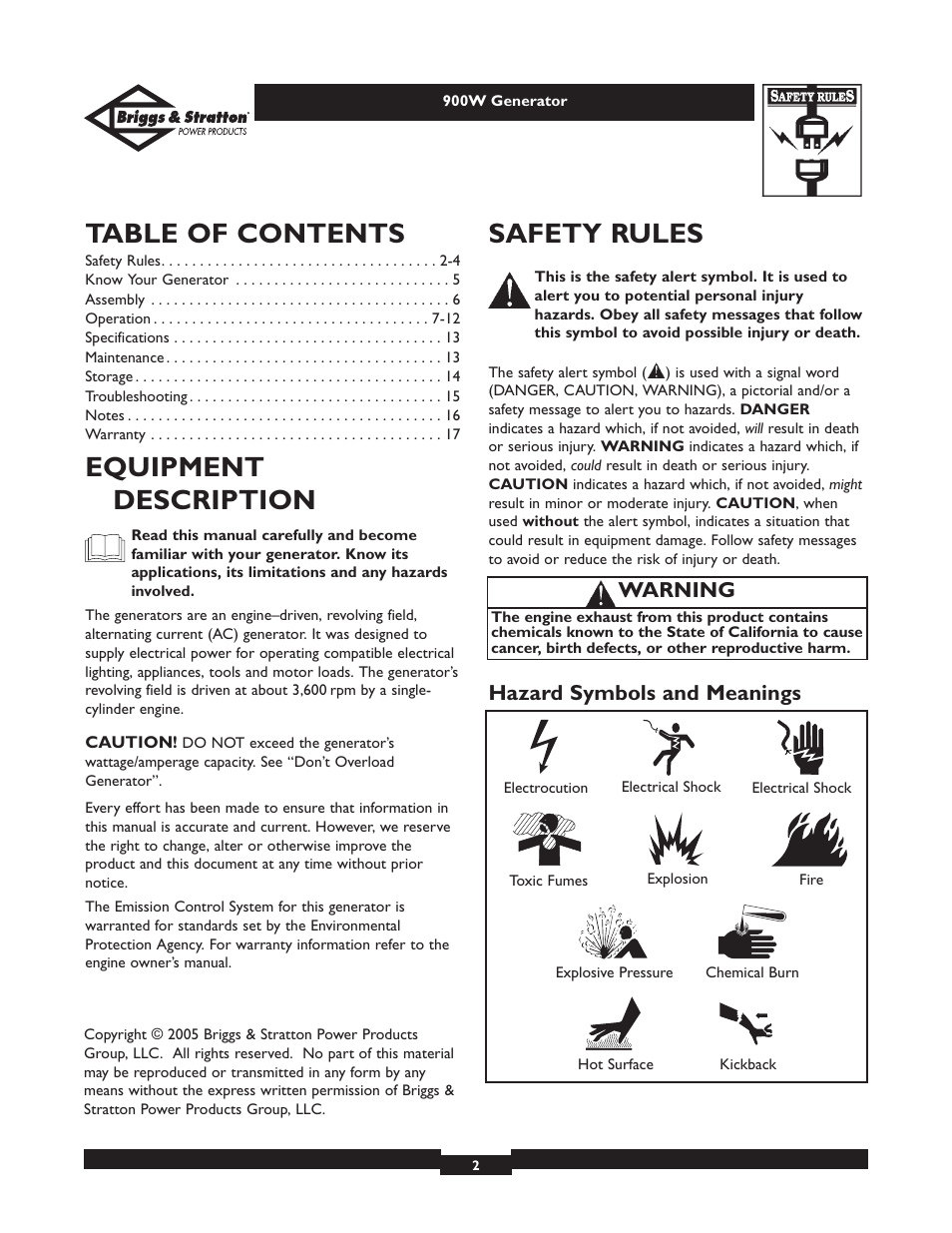 Briggs & Stratton Elite 01532-3 User Manual | Page 2 / 48
