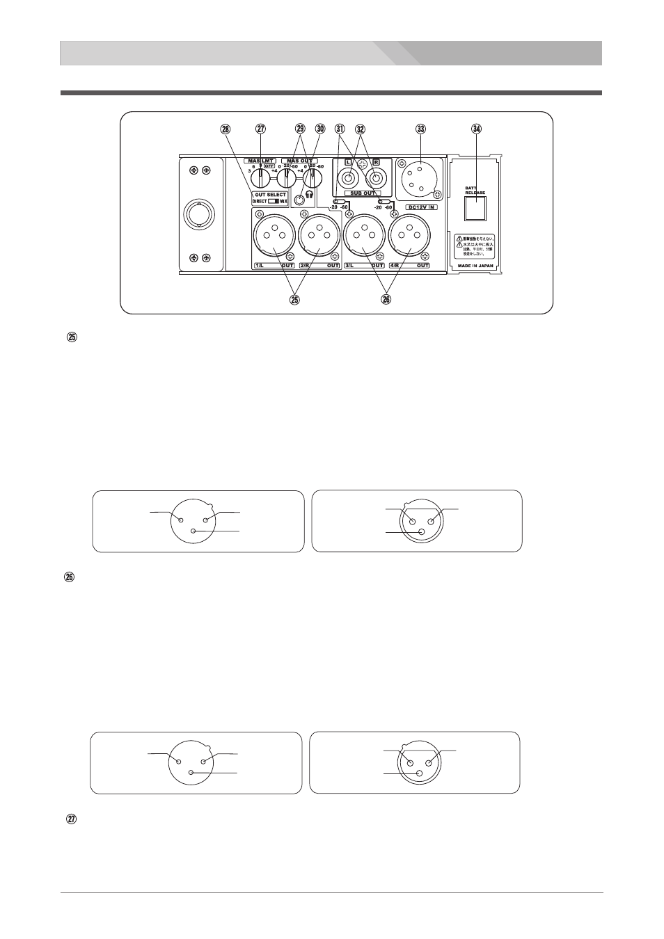 Output panel （right side | Nipros FS-40X User Manual | Page 10 / 23