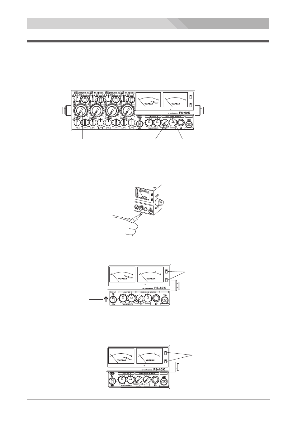 Output level adjustment, Adjust the output level, 4 ch field mixer fs-40x | Nipros FS-40X User Manual | Page 16 / 23