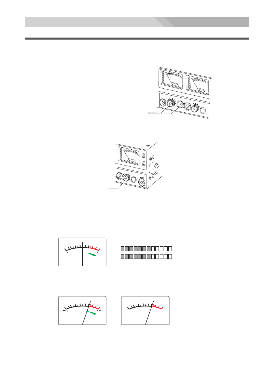 Output level adjustment, 4 ch field mixer fs-40x, After adjusting, turn the 1 khz switch oﬀ | Press, and the knob pops up and can be operate, Vu/peak | Nipros FS-40X User Manual | Page 17 / 23