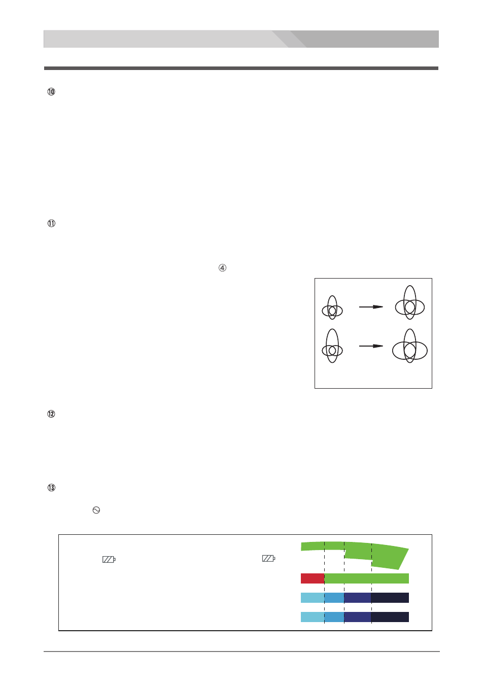 Main panel （front, 34 when setting to ms volume extent, 4 ch field mixer fs-40x | L/c/r/ms output channel select switch, Ch fader level volume control（with led indicator, 1khz oscillator/battery check switch | Nipros FS-40X User Manual | Page 7 / 23