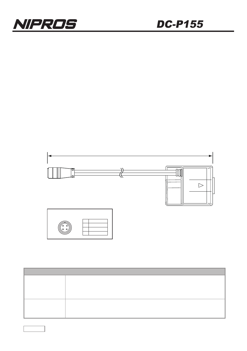 Nipros DC-P155 User Manual | 1 page