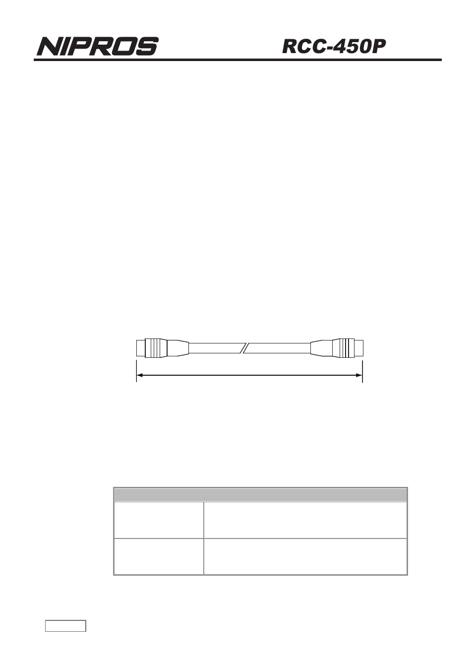 Nipros RCC-450P User Manual | 1 page