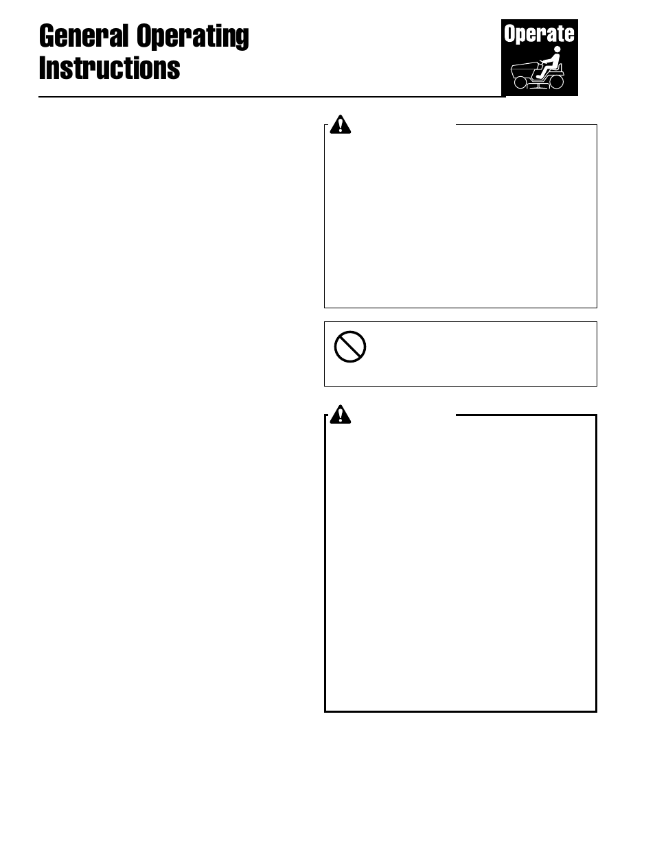 General operating instructions, Warning, Danger | Briggs & Stratton 1694919 User Manual | Page 6 / 20
