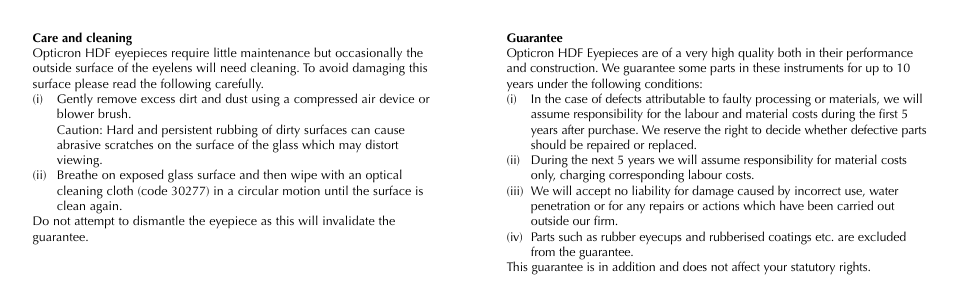 Opticron HDF User Manual | Page 2 / 2