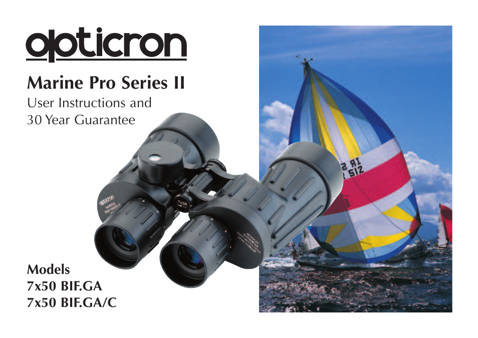 Opticron Marine Pro Series II User Manual | 8 pages