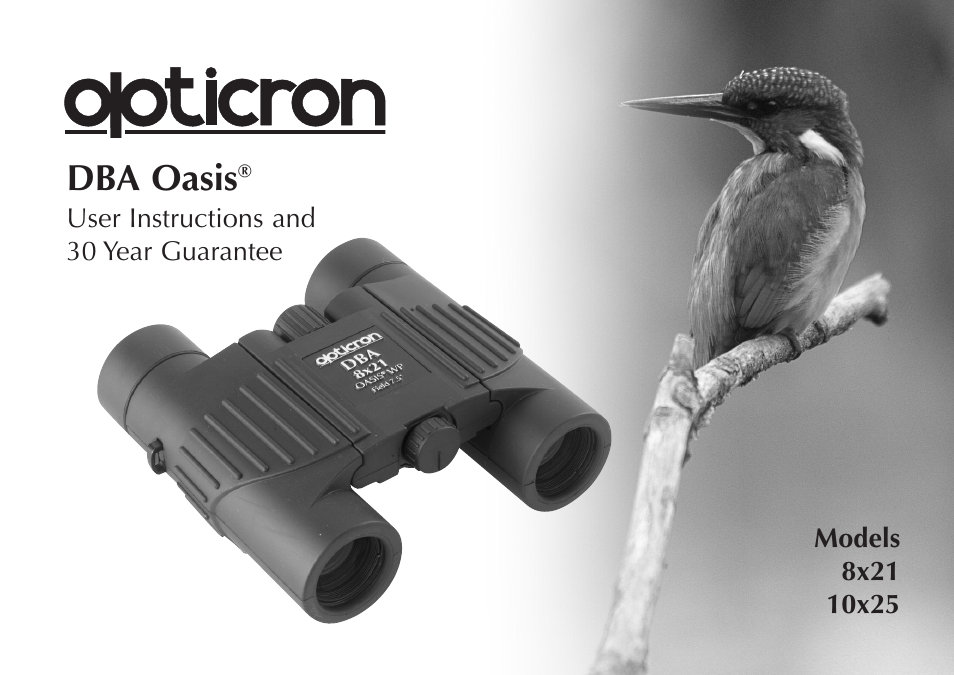 Opticron DBA Oasis User Manual | 8 pages