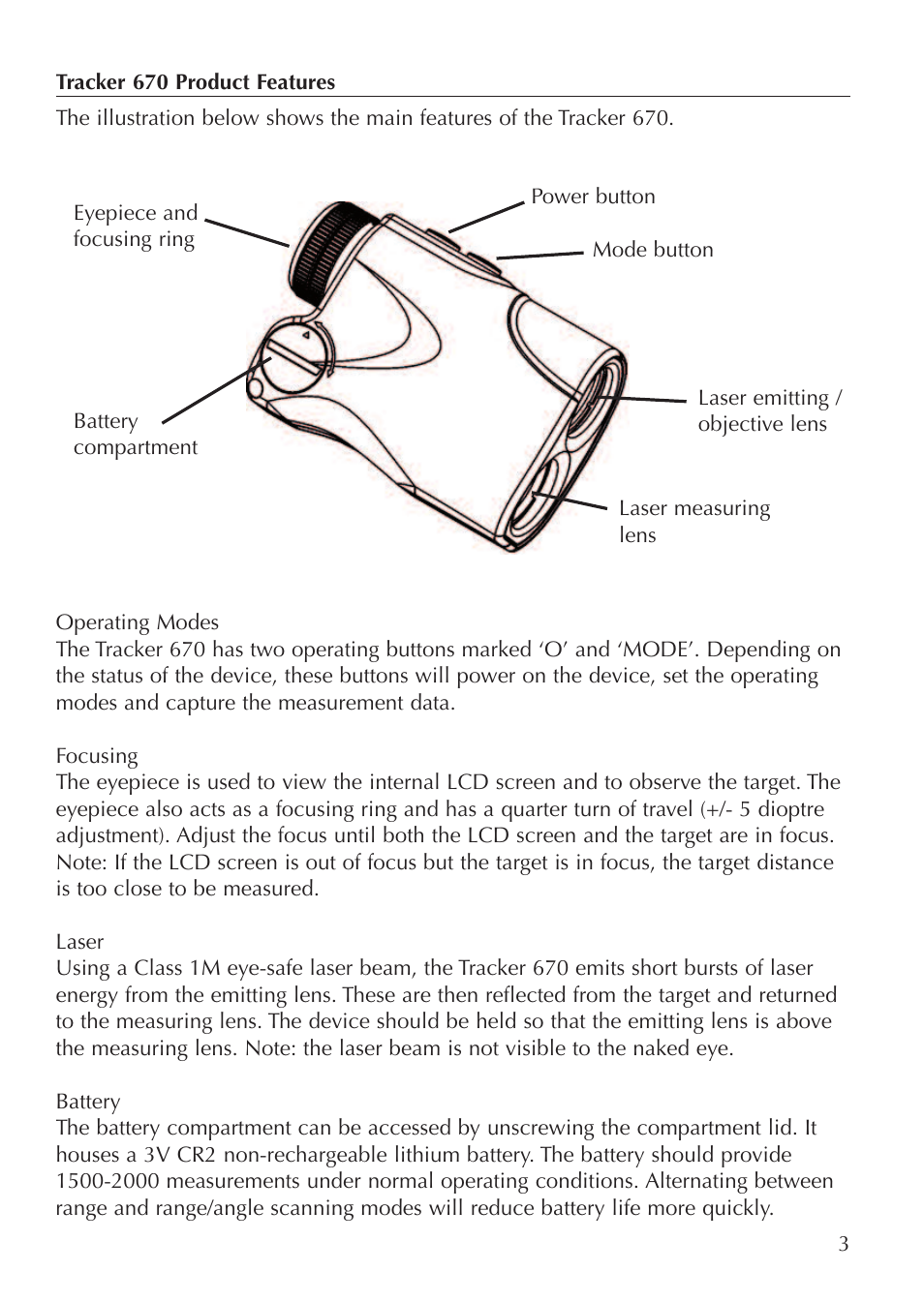 Opticron Tracker 670 User Manual | Page 3 / 8