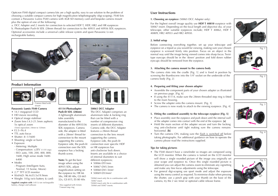 Opticron FS40 kits (2012) Panasonic User Manual | Page 2 / 2