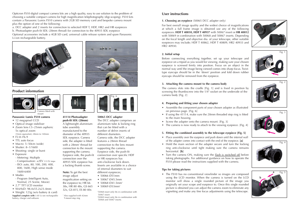 Opticron FS10 kits (2011) Panasonic User Manual | Page 2 / 2