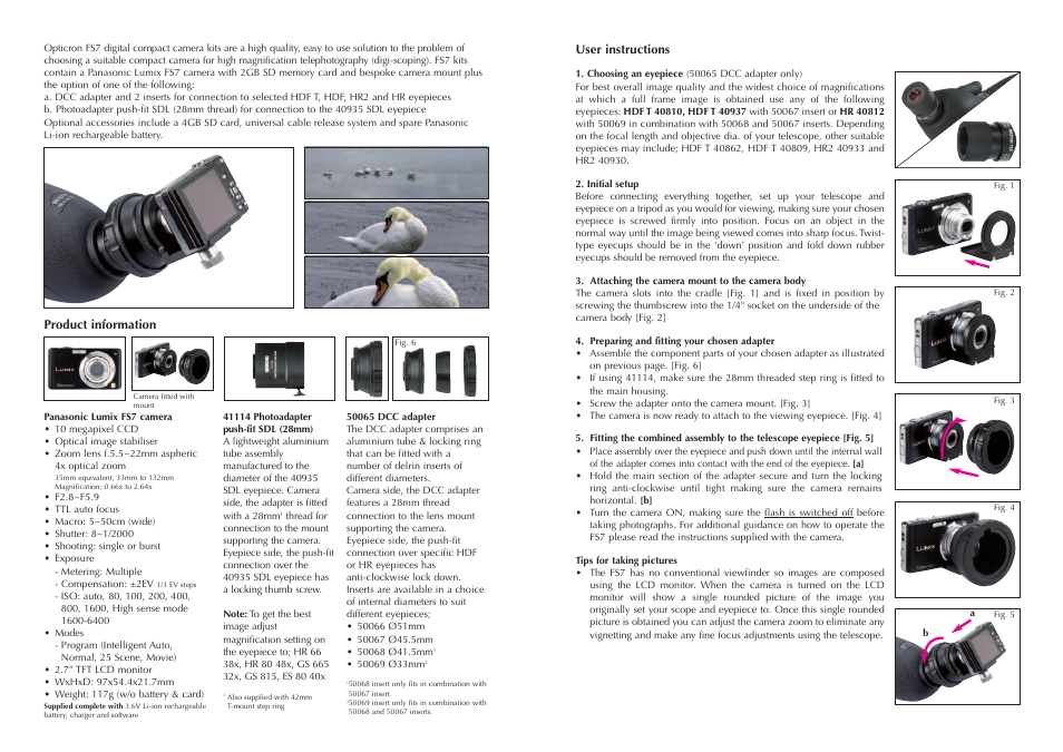 Opticron FS7 kits (2010) Panasonic User Manual | Page 2 / 2