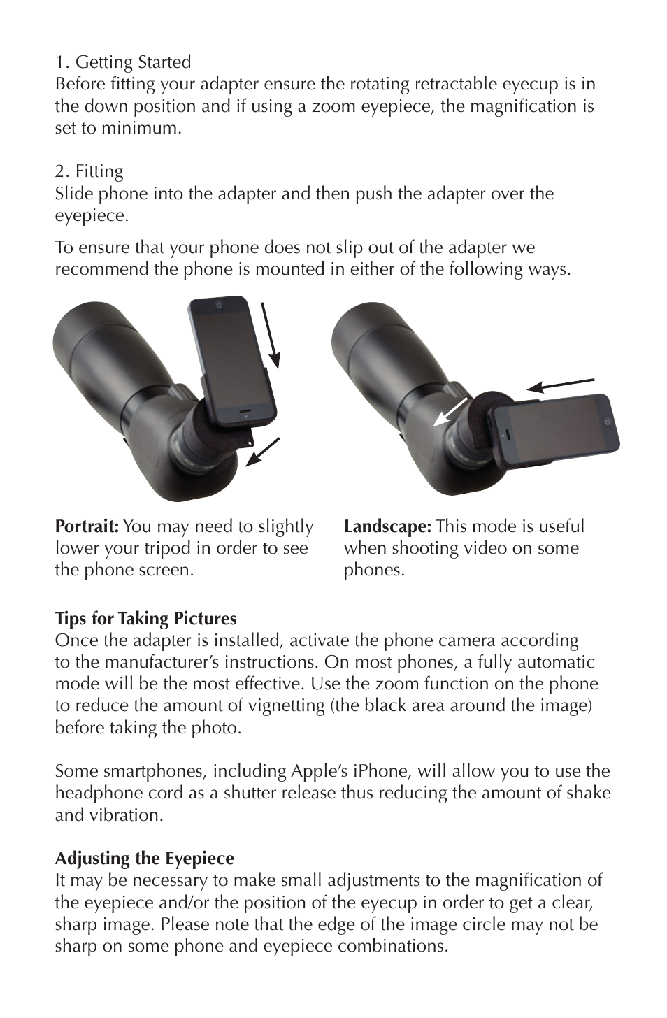 Opticron Smartphone Photoadapter User Manual | Page 3 / 4