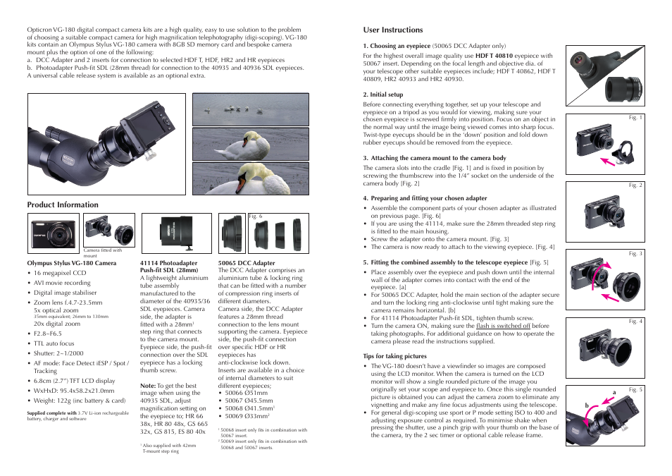 Opticron Olympus Sylus VG-180 kits User Manual | Page 2 / 2