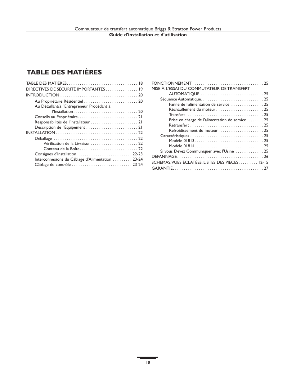 Briggs & Stratton 01814-0 User Manual | Page 18 / 36