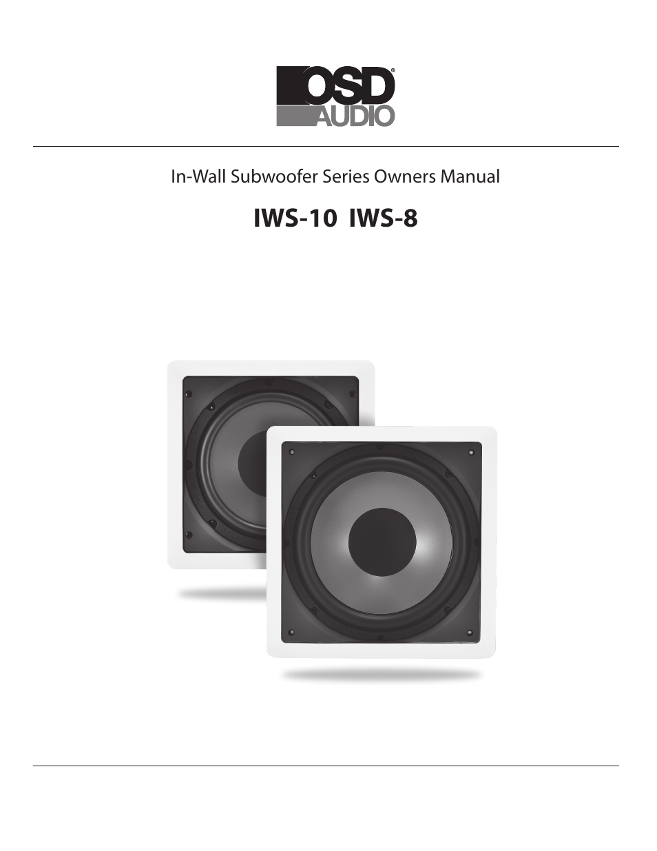 OSD Audio IWS-8 User Manual | 6 pages
