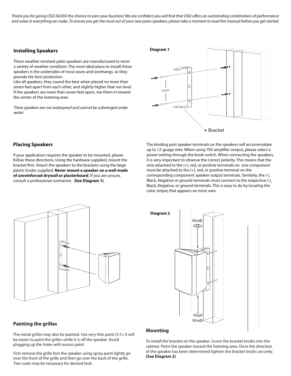 OSD Audio AP450 User Manual | 3 pages