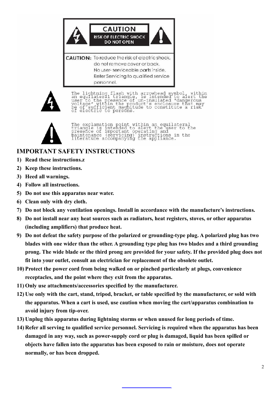 OSD Audio SMP-250 User Manual | Page 2 / 7