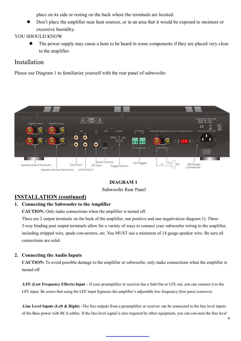 Installation, Installation (continued) | OSD Audio SMP-250 User Manual | Page 4 / 7
