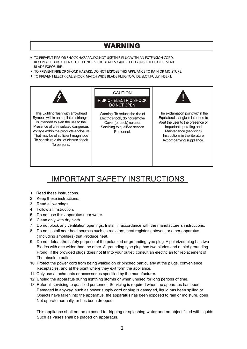 OSD Audio MI-5 User Manual | Page 2 / 6