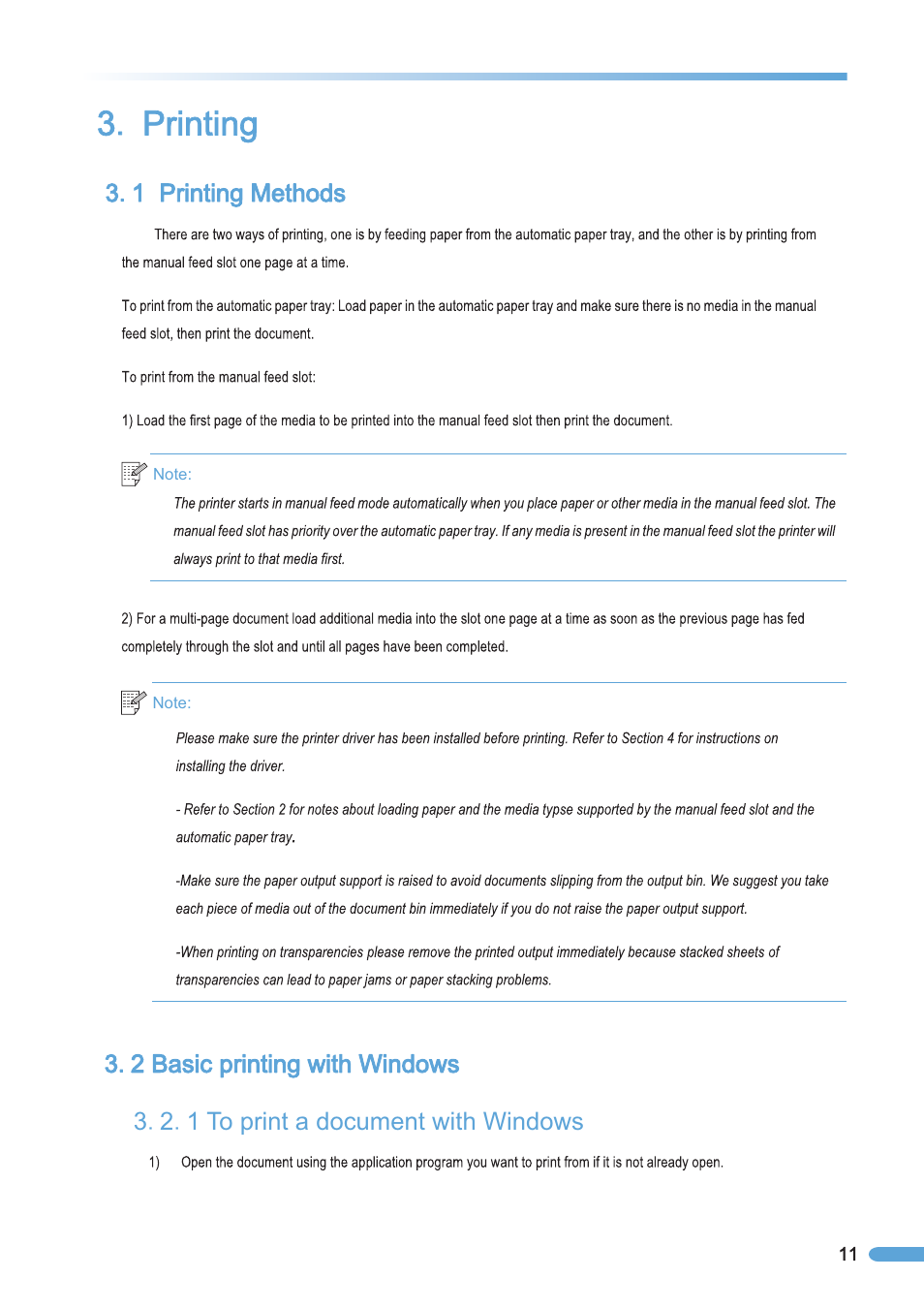 Printing, 1 printing methods, 2 basic printing with windows | 1 to print a document with windows, Printing methods, Basic printing with windows, To print a document with windows | Pantum P2050 User Manual | Page 18 / 61