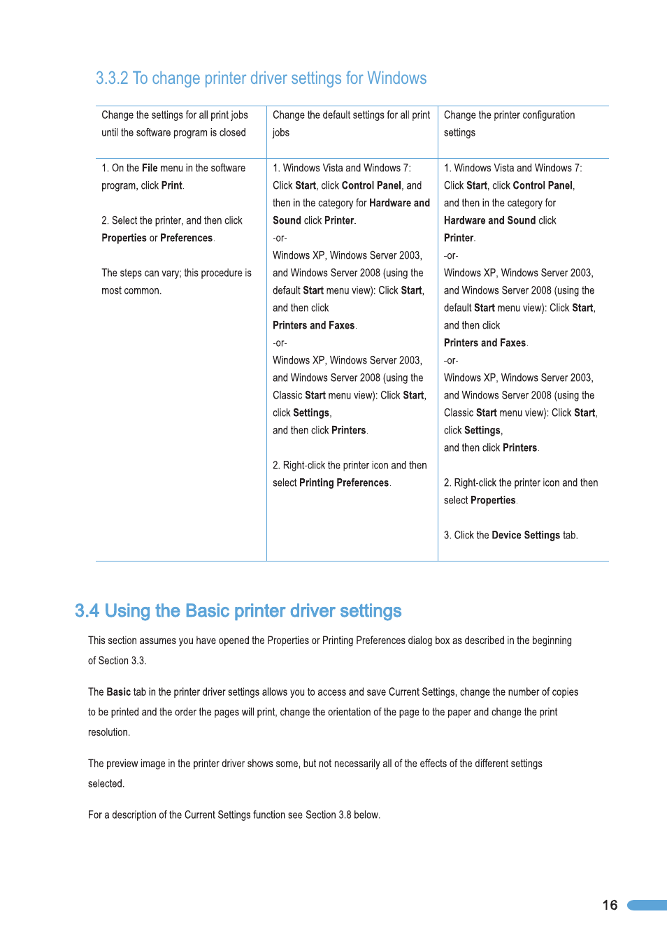 2 to change printer driver settings for windows, 4 using the basic printer driver settings, To change printer driver settings for windows | Using the basic printer driver settings | Pantum P2050 User Manual | Page 23 / 61