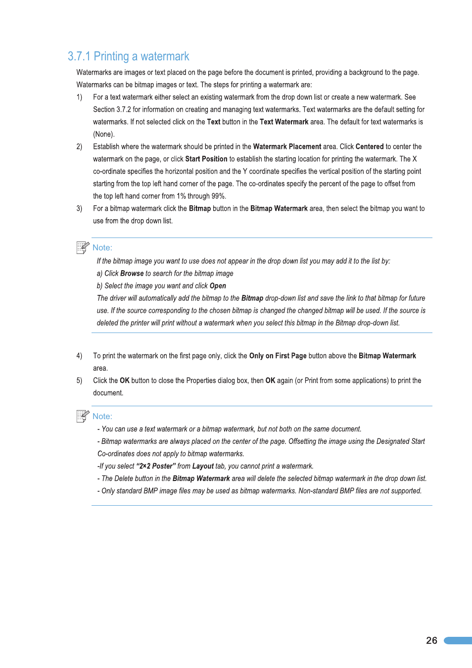 1 printing a watermark, Printing a watermark | Pantum P2050 User Manual | Page 33 / 61