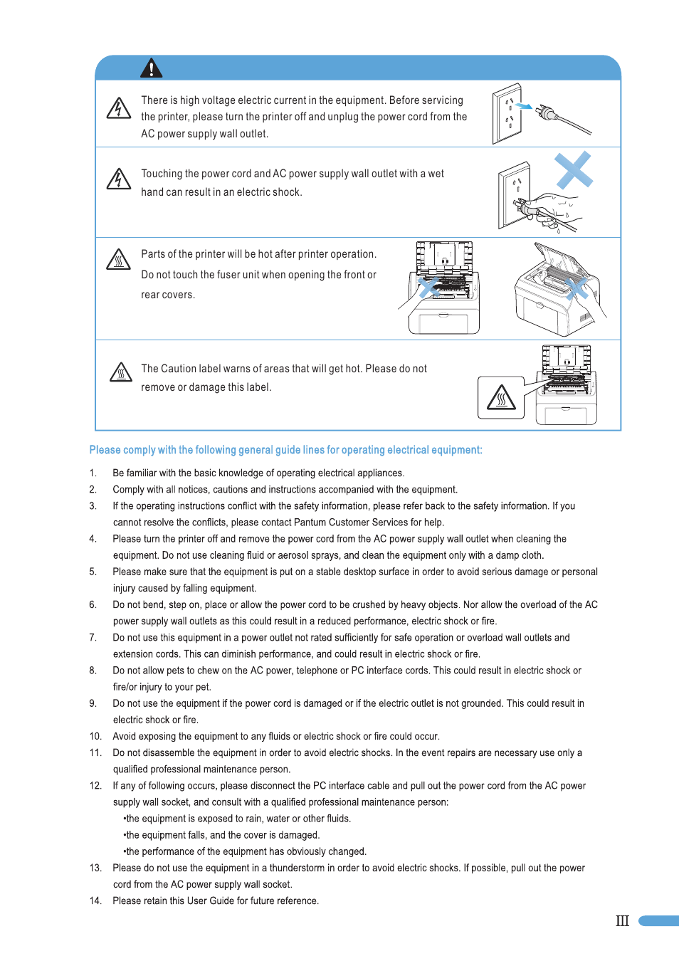 Pantum P2050 User Manual | Page 4 / 61