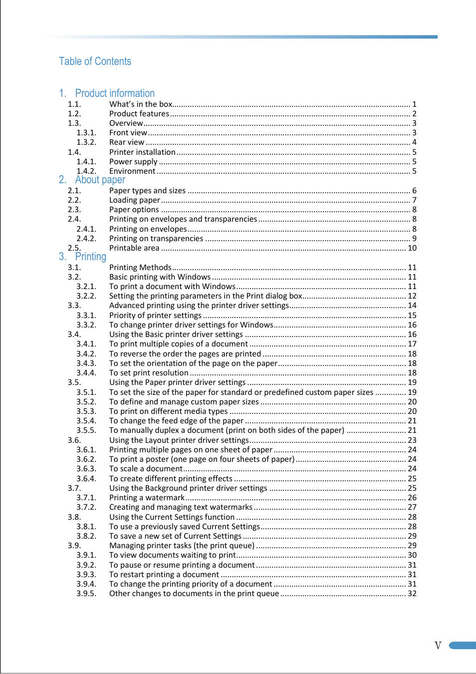 Pantum P2050 User Manual | Page 6 / 61