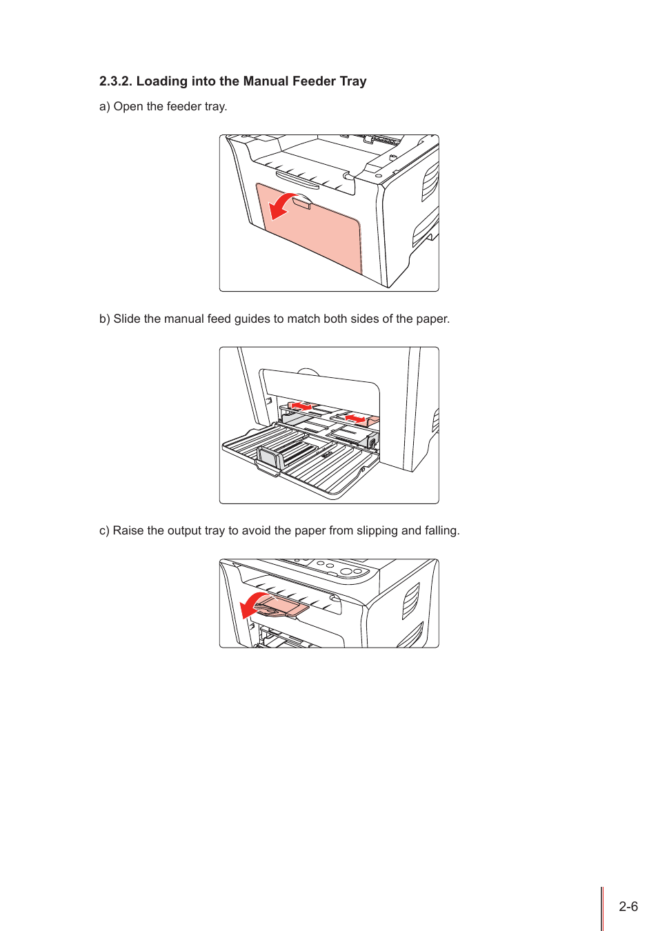 Loading into the manual feeder tray, Loading into the manual feeder tray -6 | Pantum M5005 User Manual | Page 21 / 92