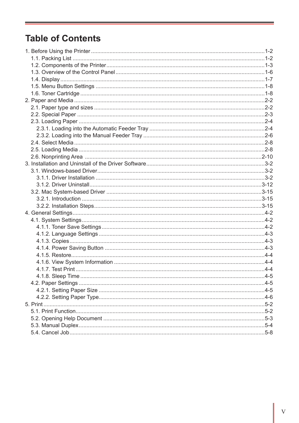 Pantum M5005 User Manual | Page 6 / 92