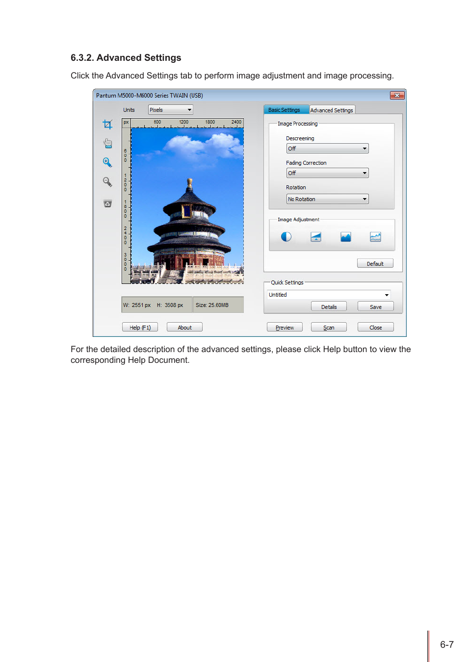 Advanced settings, Advanced settings -7 | Pantum M5005 User Manual | Page 65 / 92