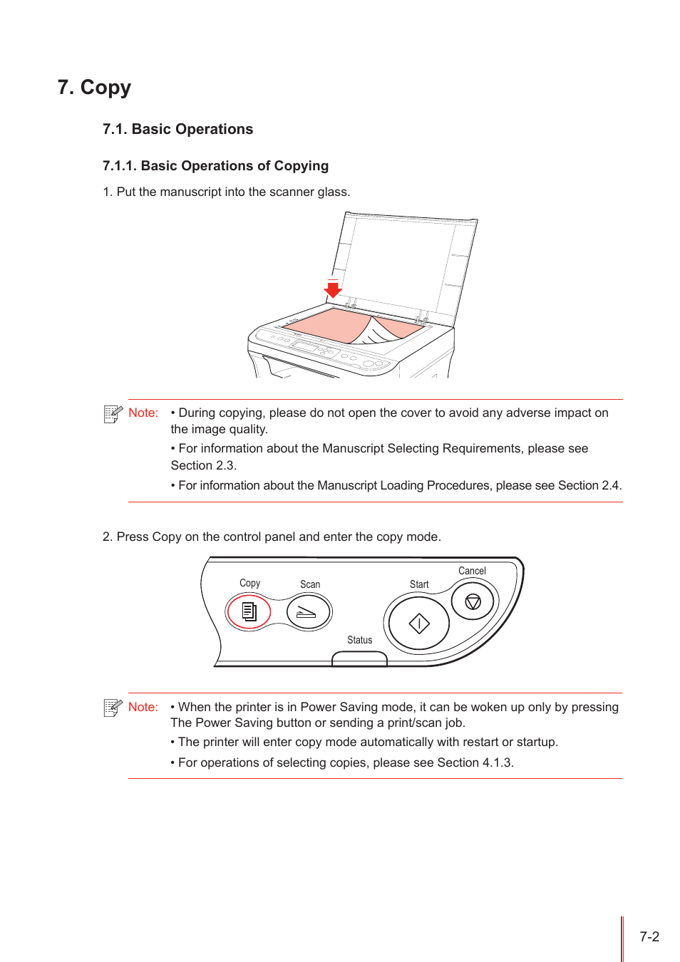Copy, Basic operations, Basic operations of copying | Copy -2, Basic operations -2, Basic operations of copying -2 | Pantum M5005 User Manual | Page 67 / 92