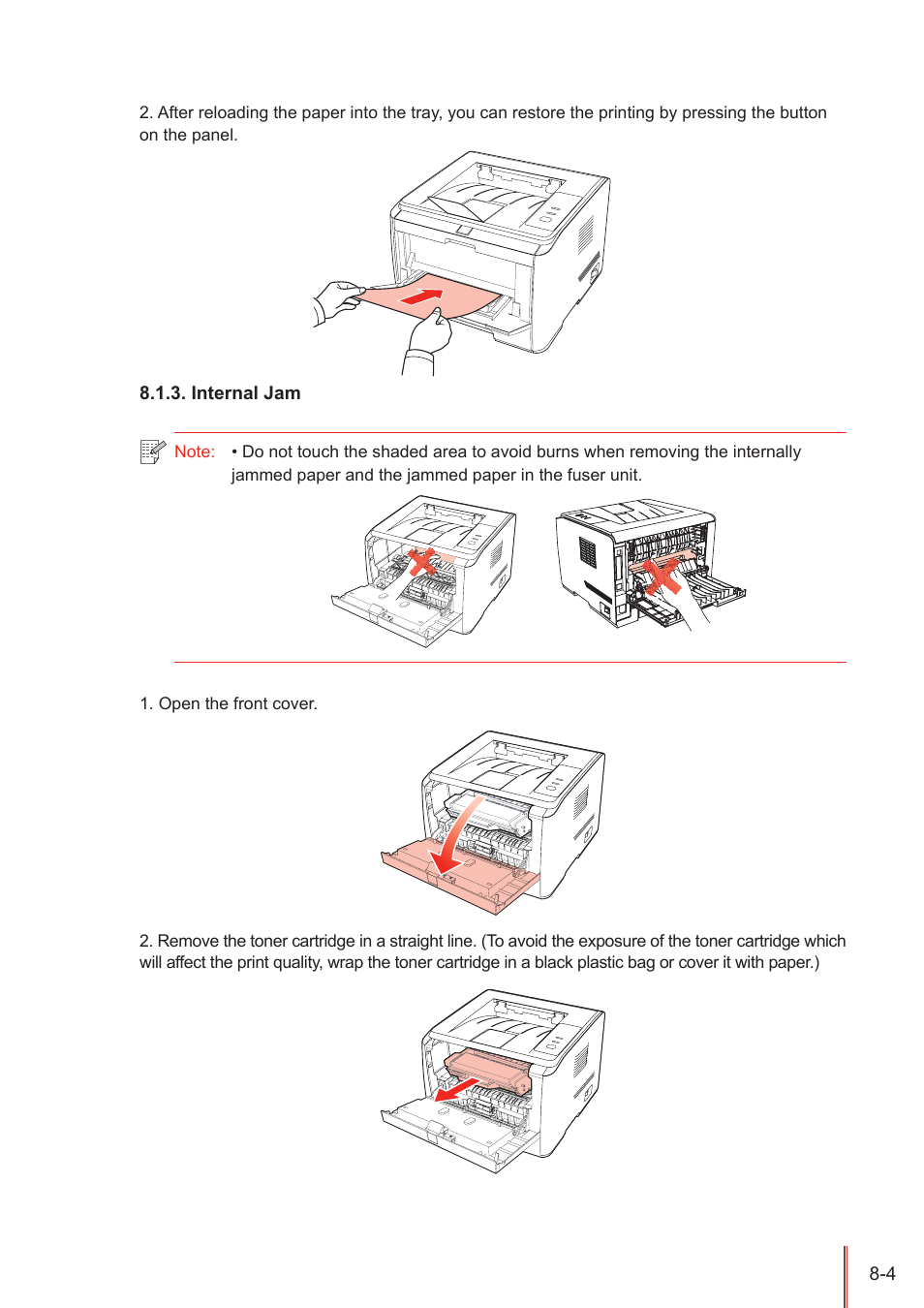 Internal jam, Internal jam -4 | Pantum P3100DN User Manual | Page 61 / 72