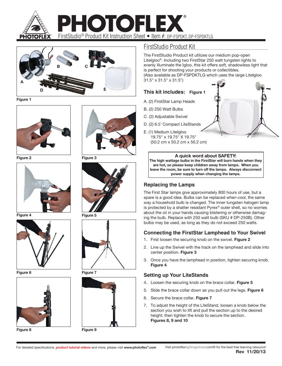 Photoflex DP-FSPDKT FirstStudio Product Kit User Manual | 3 pages