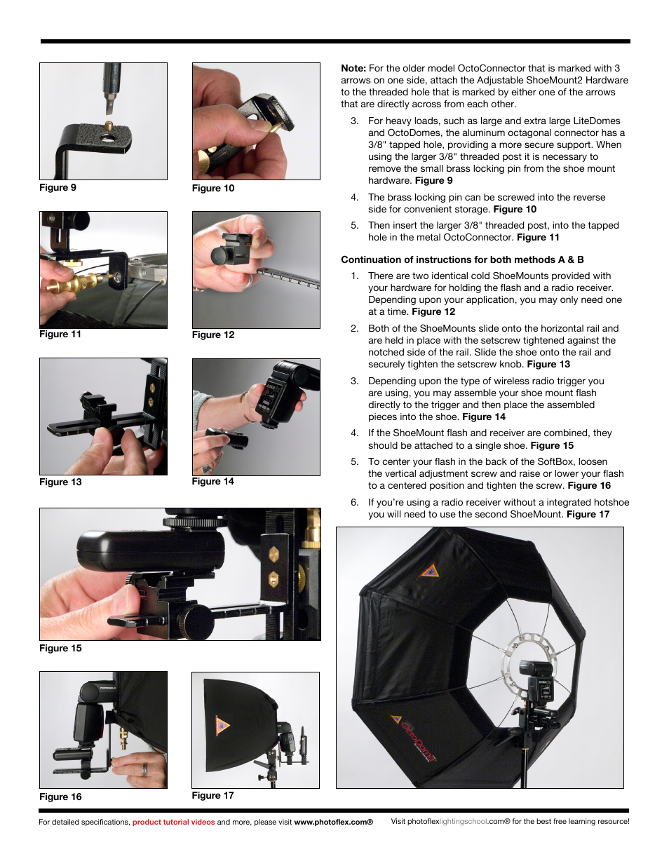 Photoflex AC-B222SM Adjustable ShoeMount 2 User Manual | Page 2 / 3