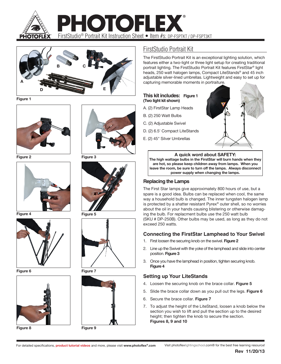 Photoflex DP-FSPTKT FirstStudio Portrait Kit User Manual | 3 pages