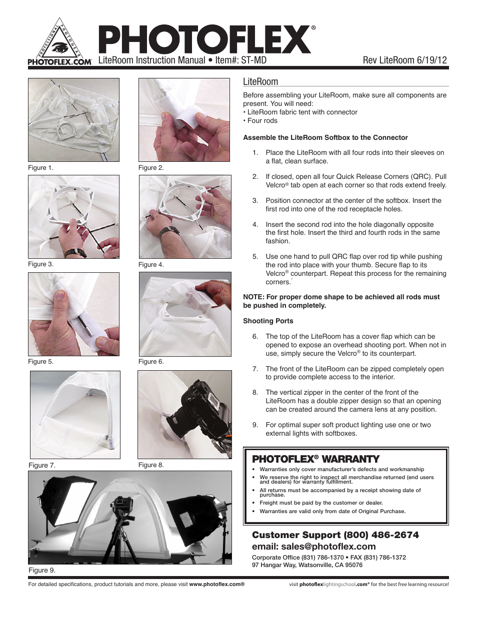 Photoflex ST-MD LiteRoom: medium User Manual | 1 page