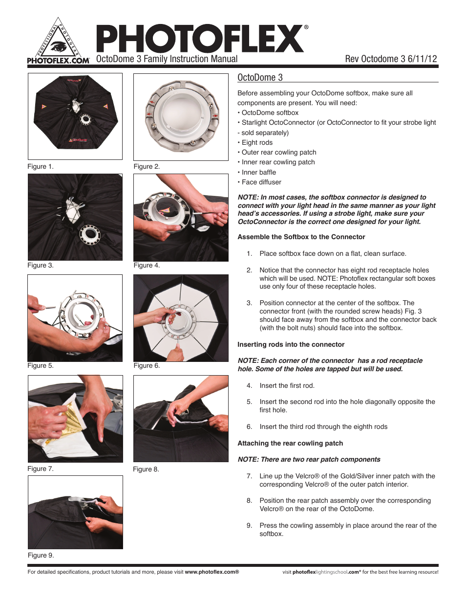 Photoflex FV-MOD5 OctoDome: Medium User Manual | 2 pages