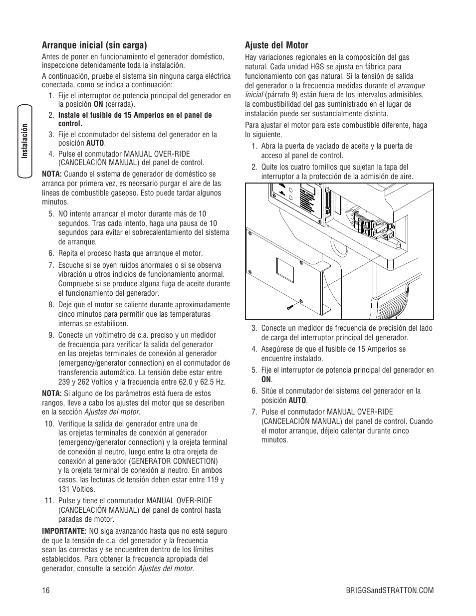 Briggs & Stratton 202826GS User Manual | Page 36 / 56