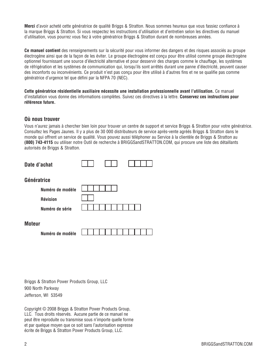 Briggs & Stratton 202826GS User Manual | Page 40 / 56