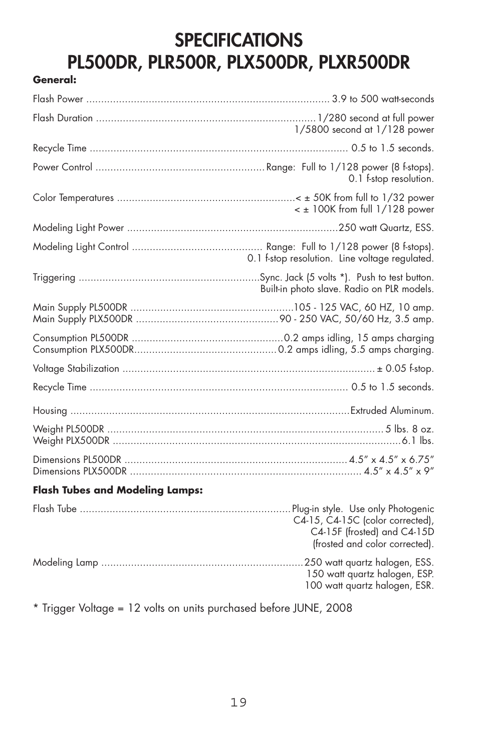 Photogenic Professional Lighting Powerlight Manual (various) User Manual | Page 19 / 28