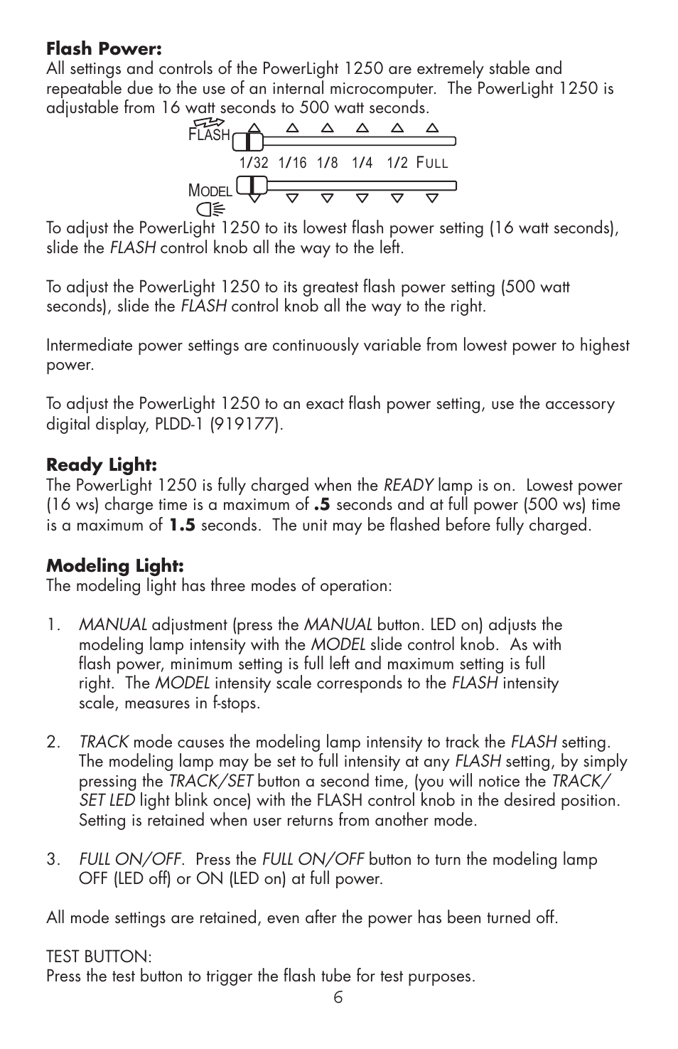 Photogenic Professional Lighting Powerlight Manual (various) User Manual | Page 6 / 28
