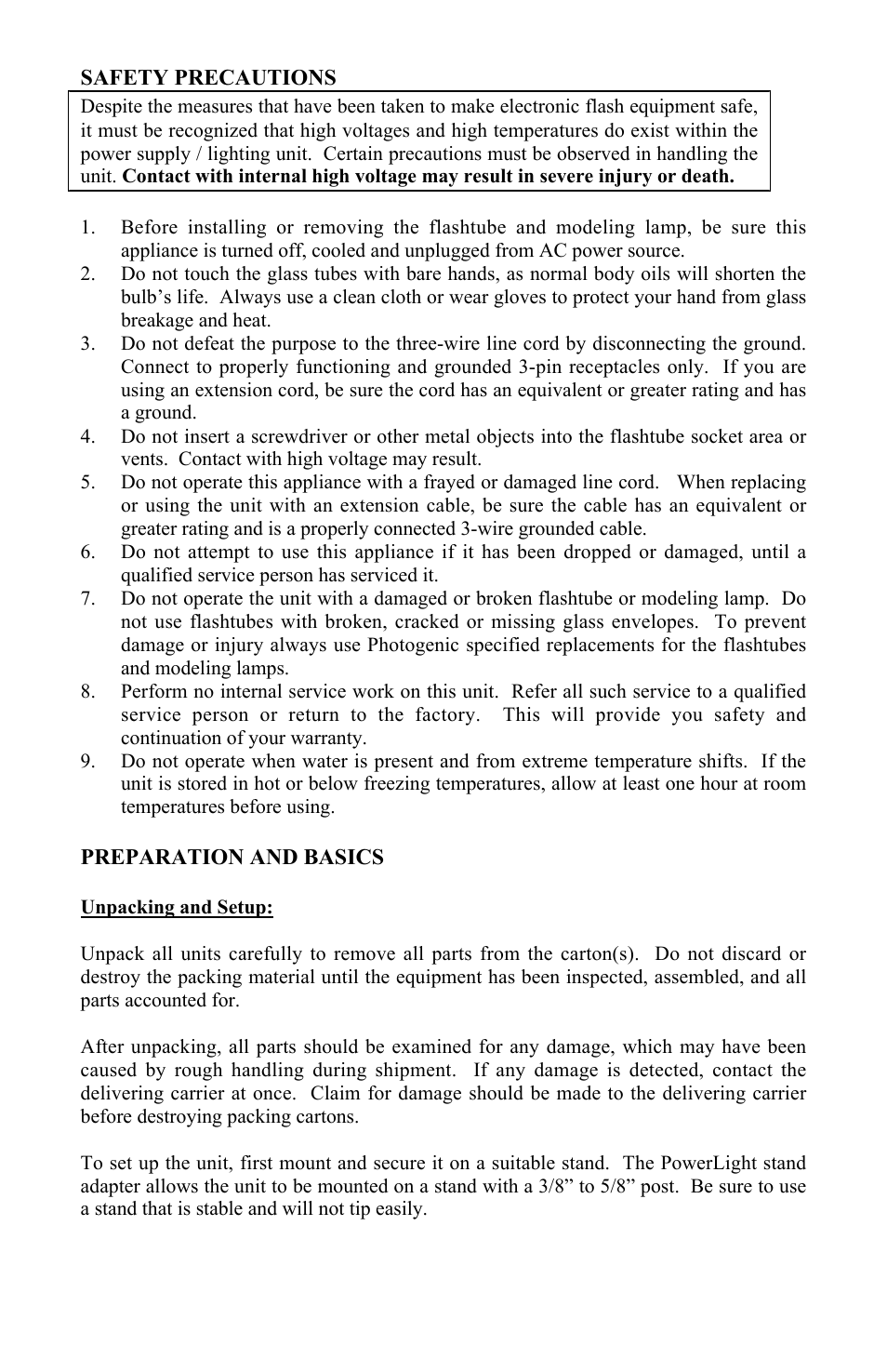 Photogenic Professional Lighting Radio Sync Solair User Manual | Page 3 / 24