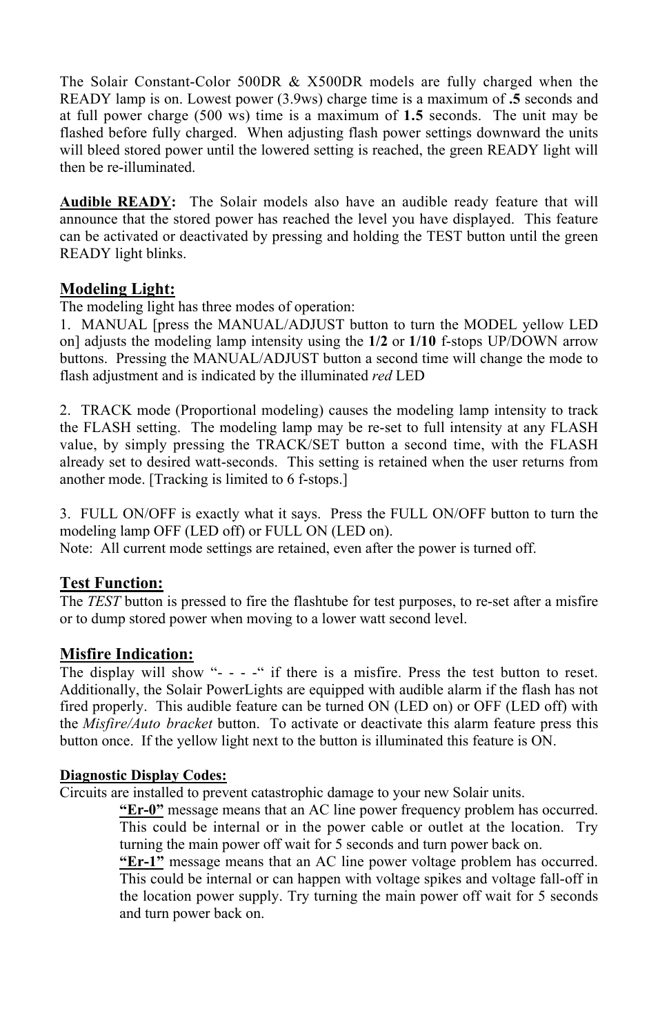 Photogenic Professional Lighting Solair User Manual | Page 7 / 24